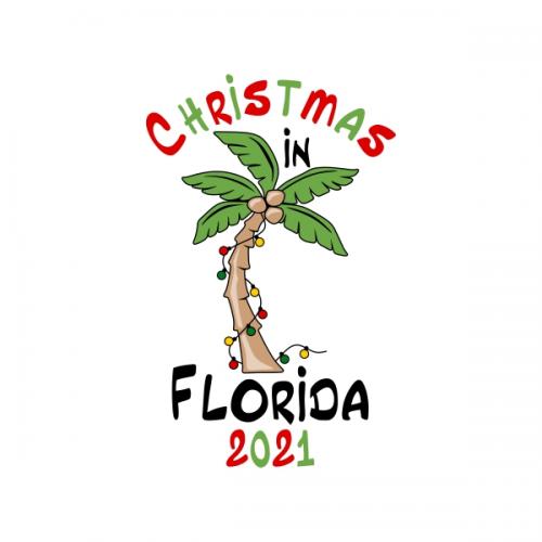 Christmas In Florida 2021 Palm Trees SVG Cuttable Designs