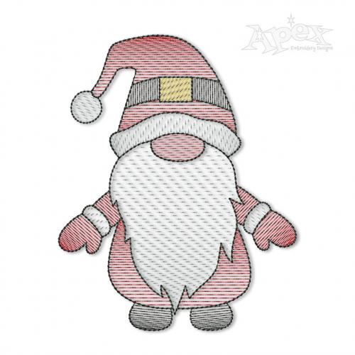 Christmas Santa Male Gnome Embroidery Design