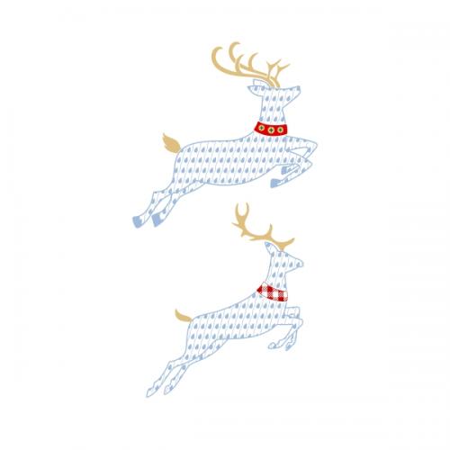 Christmas Running Deer or Reindeer SVG Cuttable Designs