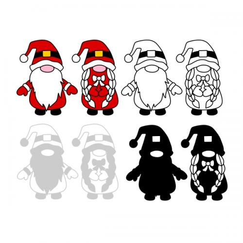 Christmas Santa Gnome Pack SVG Cuttable Designs