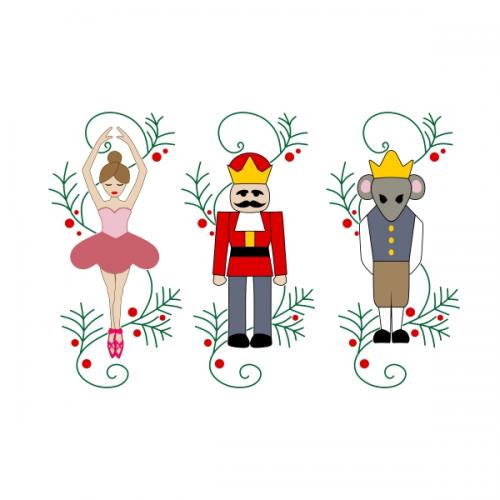 Christmas Characters Ballet Dancer Nutcracker Mouse SVG Pack Cuttable Designs