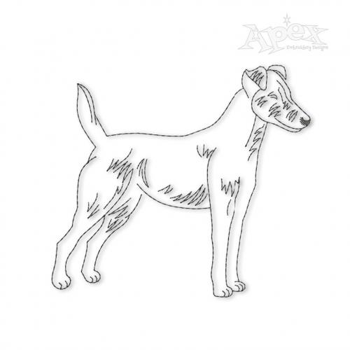 Smooth Fox Terrier Dog Embroidery Design