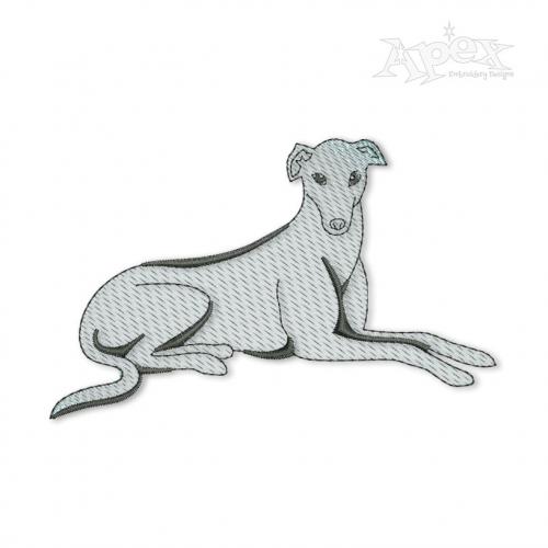 Grey Hound Dog #1 Embroidery Design