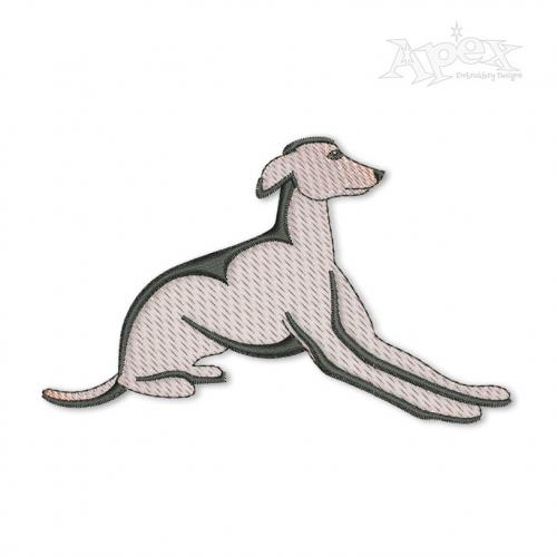 Grey Hound Dog #2 Embroidery Design