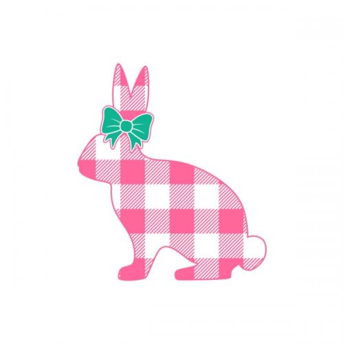 Plaid Pattern Bunny or Rabbit Pack SVG Cuttable Designs