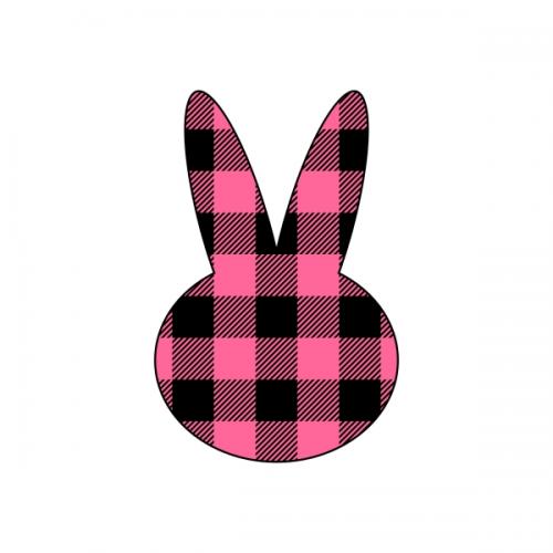 Buffalo Plaid Pattern Bunny SVG Cuttable Designs