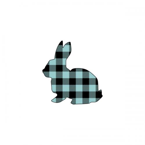 Buffalo Plaid Pattern Bunny SVG Cuttable Designs