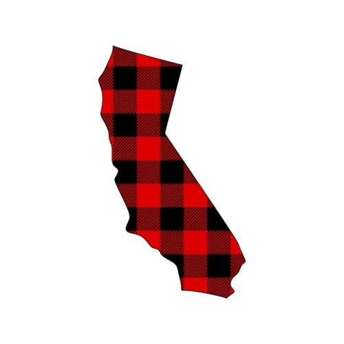 The United States Plaid Pattern Map Cuttable Designs