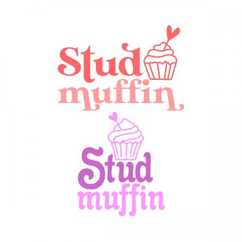 Stud Muffin or Cupcake SVG Cuttable Designs