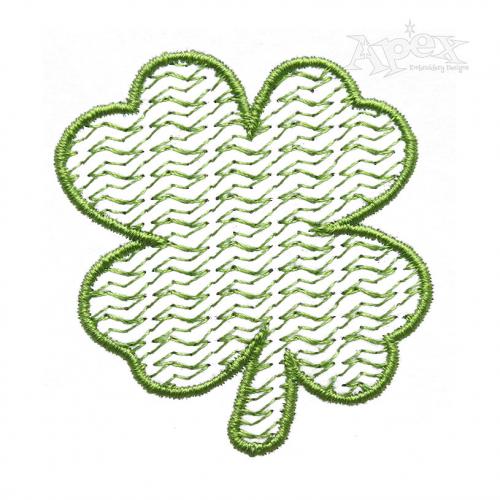 Pattern Four Leaf Clover Embroidery Design