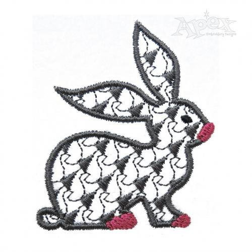 Pattern Easter Bunny Embroidery Design