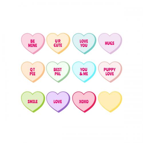 Valentine's Day Hearts Pack SVG Cuttable Designs
