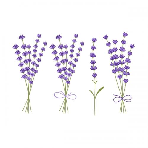 Lavender Flowers SVG Cuttable Designs