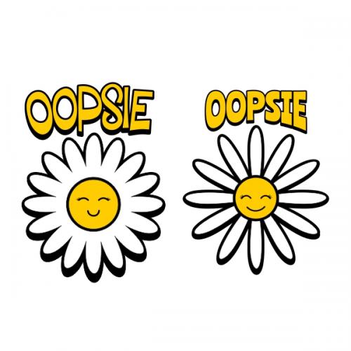 Oopsie Daisy SVG Cuttable Designs