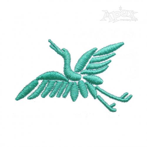 Flying Heron Bird Embroidery Designs