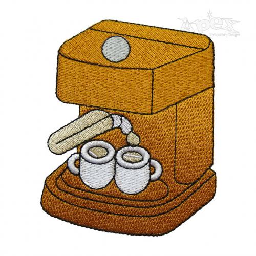 Coffee Maker Embroidery Designs
