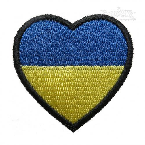 FREE Ukraine Heart Flag Embroidery Design