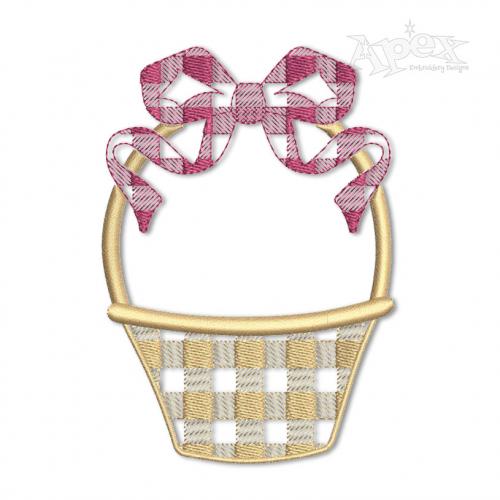 Plaid Easter Egg Embroidery Design