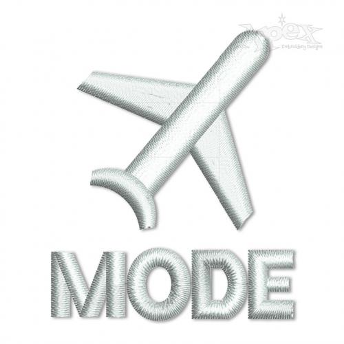 Airplane Mode Embroidery Designs