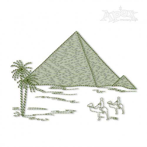 Egypt Pyramids Embroidery Designs