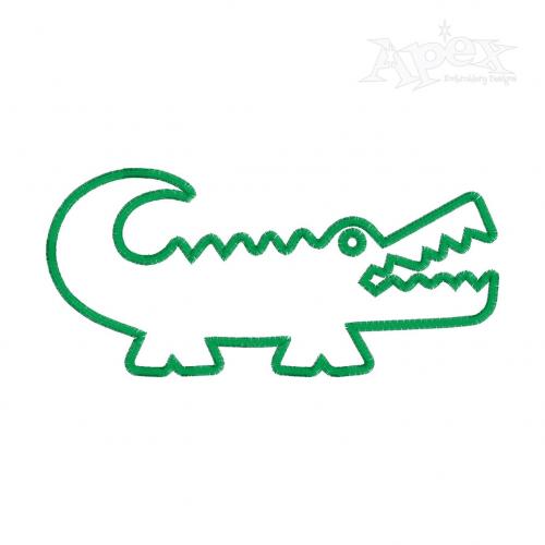 Alligator or Crocodile Applique Embroidery Designs