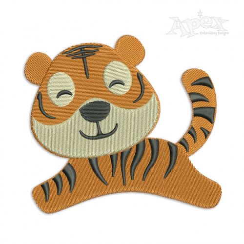 Cute Tiger Cub Embroidery Designs