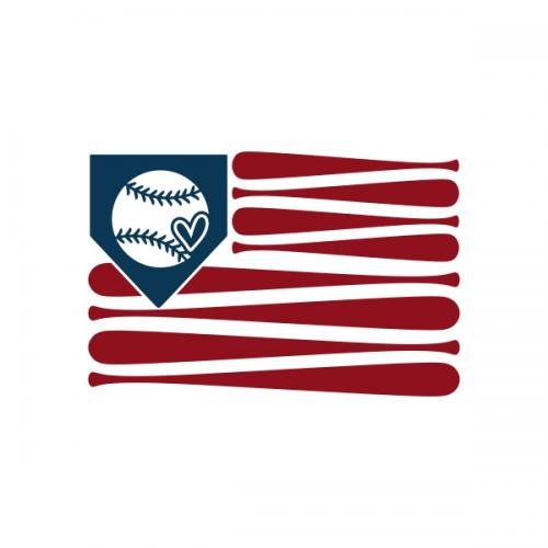 Baseball Flag SVG Cuttable Designs