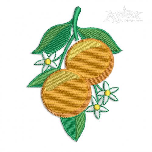 Oranges on Branch Embroidery Design