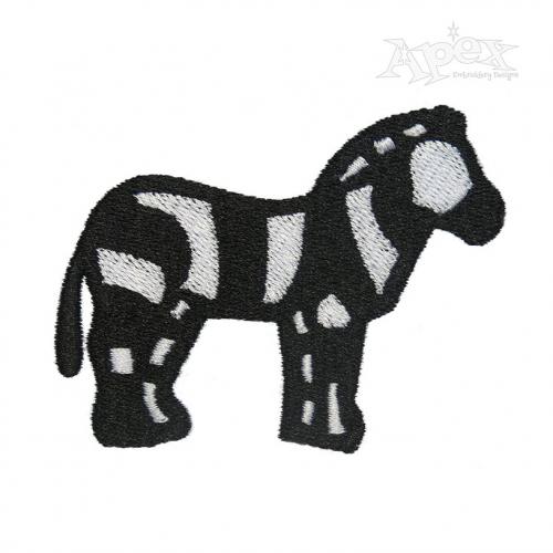 Cute Zebra Embroidery Design