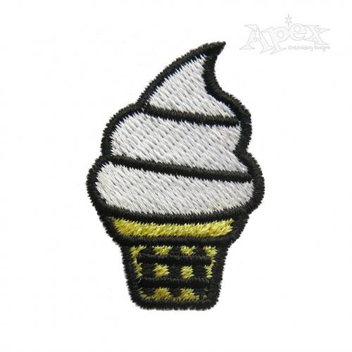 Little Ice Cream Cone Embroidery Design