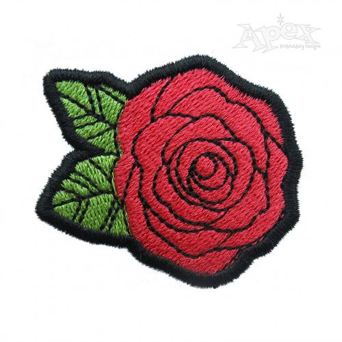 Rose Flower Patch Embroidery Design