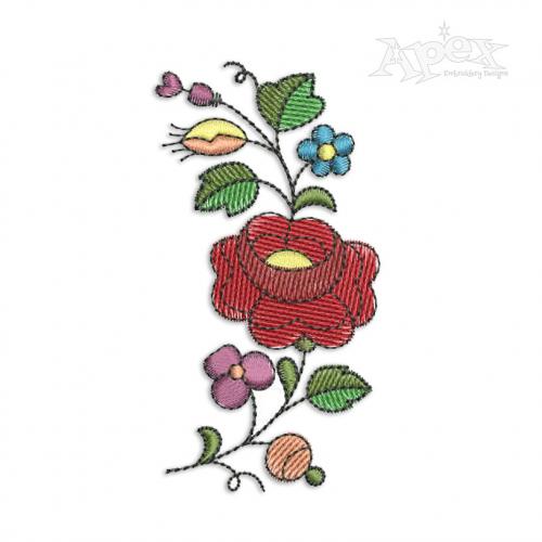 Flowers Springtime Branch Embroidery Design