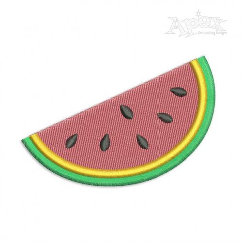 Fruit Watermelon Slice Embroidery Design