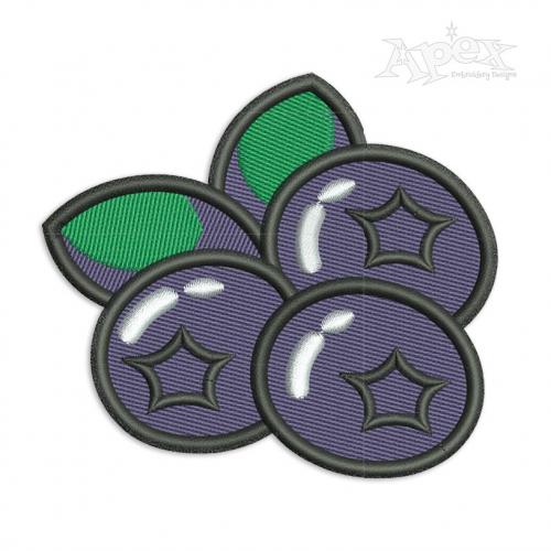 Blueberries Fruit Embroidery Design