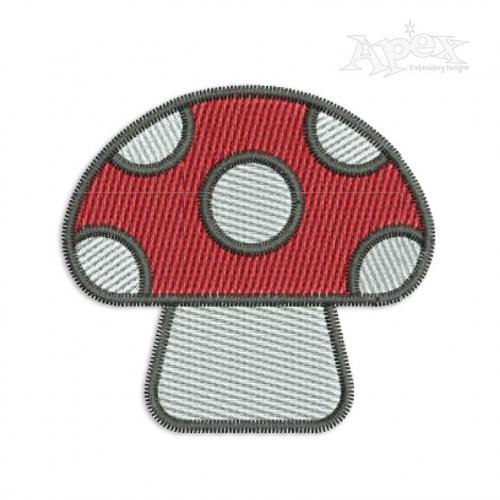 Cute Mushroom Embroidery Design