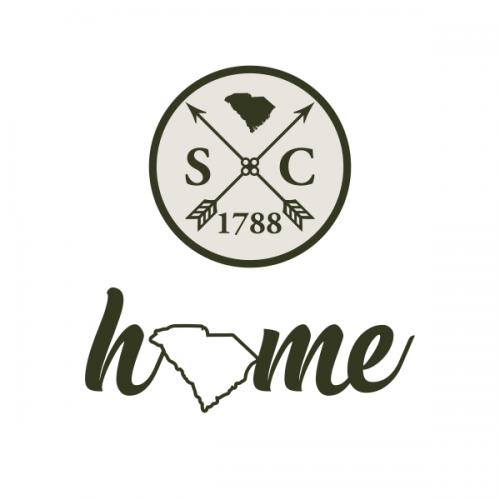 South Carolina SC State Home 1788 SVG Cuttable Designs