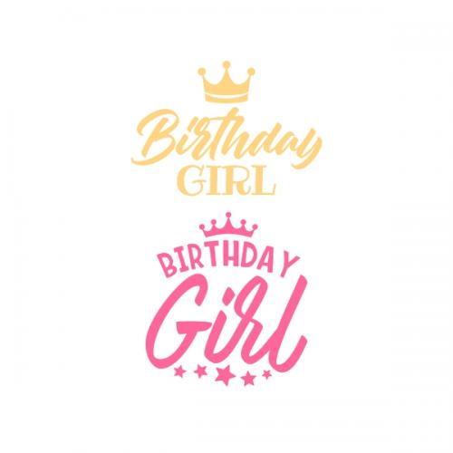 Birthday Girl Crown Tiara SVG Cuttable Designs
