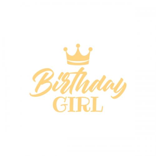 Birthday Girl Crown Tiara SVG Cuttable Design