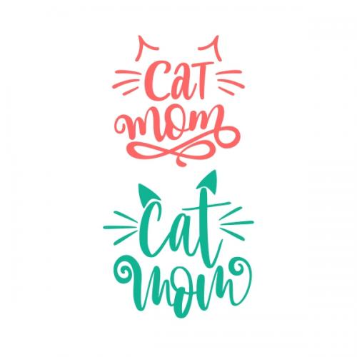 Cat Mom SVG Cuttable Designs