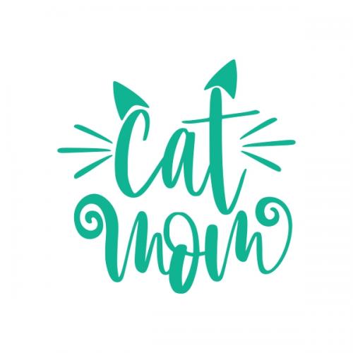Cat Mom SVG Cuttable Design