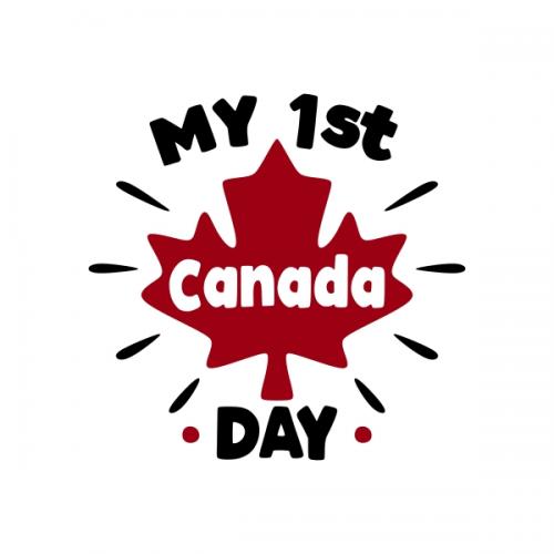 My First Canada Day SVG Cuttable Design