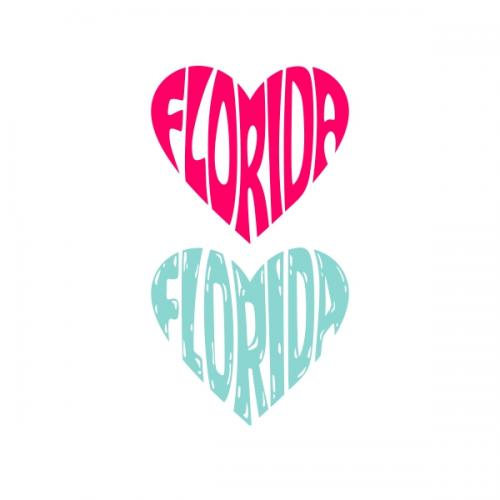 Florida State Heart SVG Cuttable Designs