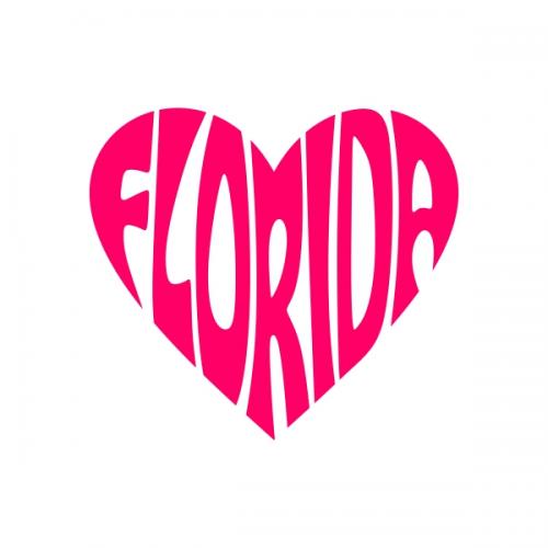 Florida State Heart SVG Cuttable Design