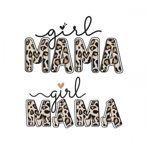 Girl Mama Leopard Pattern SVG Cuttable Designs