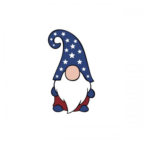 Fourth of July 4th USA Gnome SVG Cuttable Design