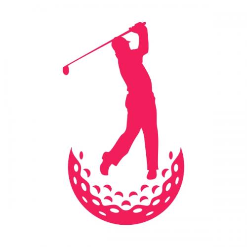 Golfer Golf Player Silhouette SVG Cuttable Design