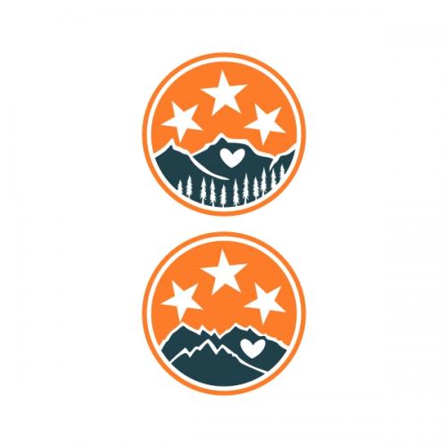 Tri Star Mountain SVG Cuttable Designs