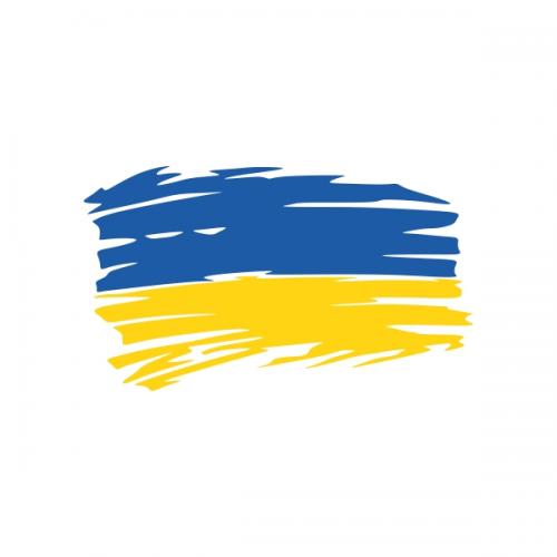 Ukraine Sketch Flag SVG Cuttable Design