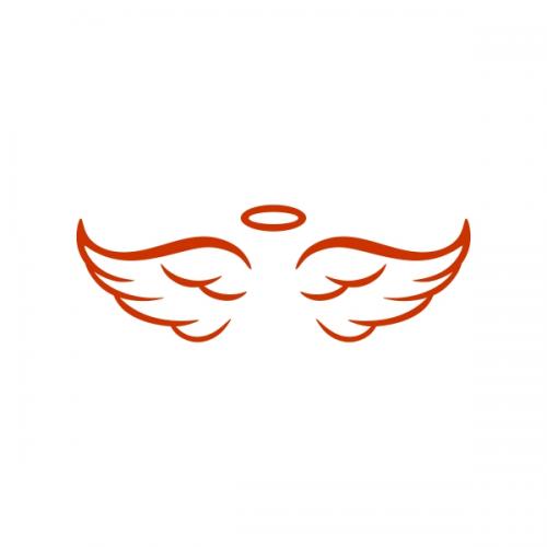 Angel Wings and Halo SVG Cuttable Design
