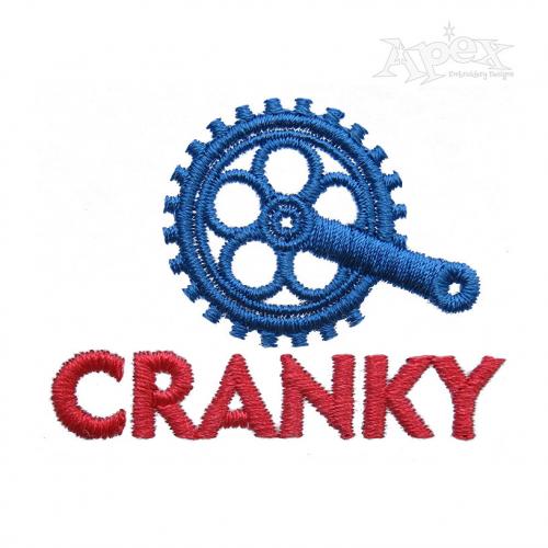 Bike Crank Cranky Embroidery Design